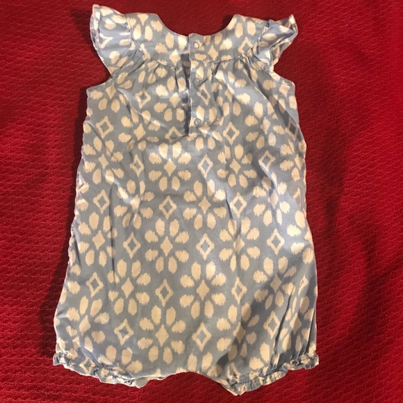 18 mo Carter’s Blue/White Print Romper - Picture 2 of 6